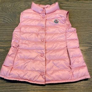 Girls Moncler Pink Vest